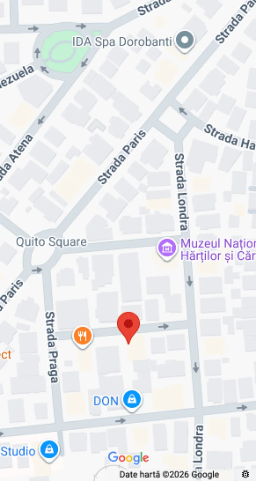 Hartă cu zona în care se află biroul